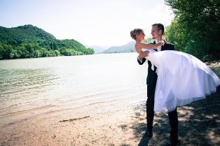 Duna parti esküvői fotó